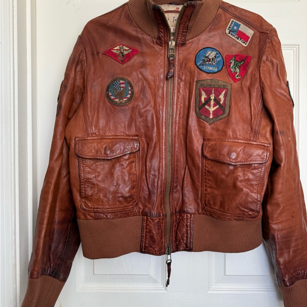OFFICIAL MISS TOP GUN LEATHER JACKET - Picture 2 of 10